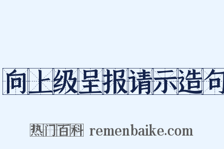 向上级呈报请示造句是什么意思的图片